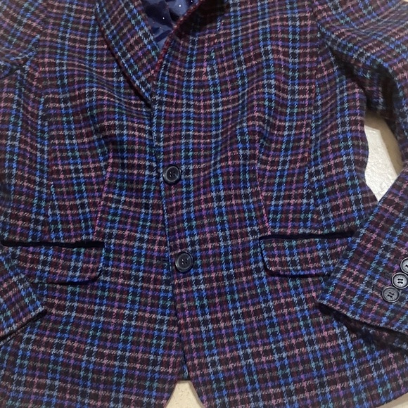 Talbots Jackets & Blazers - Talbots Navy Polka Dot Lined Blazer